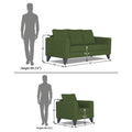 Adorn India Hallton Plain 3+1+1 5 Seater Sofa Set (Green) (3 Year Warranty)