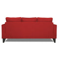 Adorn India Chandler L Shape 4 Seater Sofa Set Plain (Red)