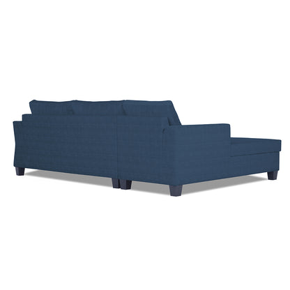 Adorn India Alexia Plus Decent L Shape 6 Seater Sofa Set (Left Hand Side) (Blue)