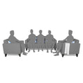 Adorn India Bladen 3-1-1 Five Seater Sofa Set(Grey)