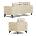 Straight line Plus Leaf 3+1+1 5 Seater Sofa Set (Beige)
