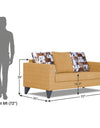 Adorn India Hallton Digitel Print Cushion 3 Seater Sofa (Beige)