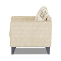 Adorn India Straight line Plus Leaf 2 Seater Sofa (Beige) (3 Year Warranty)