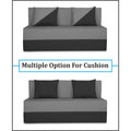 Adorn India Easy Desmond 2 Seater Sofa Cum Bed 4 X 6 (Grey & Black) (1 Year Warranty)
