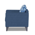 Adorn India Straight line Plus Bricks 3 Seater Sofa (Blue) (3 Year Warranty)
