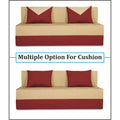 Adorn India Easy Boom 3 Seater Sofa Cum Bed 5 x 6 (Maroon & Beige) (1 Year Warranty)