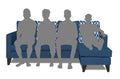 Adorn India Beetle Rhombus L Shape 5 Seater Sofa Set RHS (Blue) (3 Year Warranty)