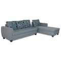 Raiden Crafty L Shape 6 Seater Sofa Set with Center Table (Right Hand Side) (Grey)