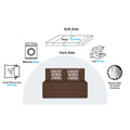 Adorn India Easy 2 Seater Sofa Cum Bed (Rhombus Pattern) Chennile Fabric - Washable Cover - Including 2 Cushion - Size 3' x 6' Ft (Brown Color) Perfect for Home & Office for Guests