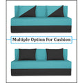 Adorn India Easy Desmond 4 Seater Sofa Cum Bed 6 x 6 (Rust & Black) (1 Year Warranty)