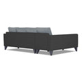 Adorn India Beetle Plus Blossom L Shape 6 Seater Sofa Set (Left Hand Side) (Black & Grey) (3 Year Warranty)