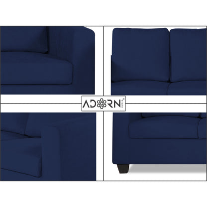 Adorn India Russell 3 Seater Sofa (Blue)