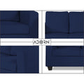 Adorn India Russell 3 Seater Sofa (Blue)