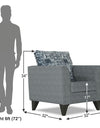 Adorn India Sheldon Crafty (3 Years Warranty) 1 Seater Sofa (Grey) Modern