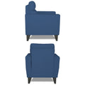 Adorn India Cardello 1 Seater Sofa (Blue) (3 Year Warranty)