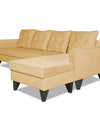 Adorn India Maddox L Shape 5 Seater Sofa Set Tufted (Right Hand Side) (Beige)