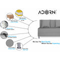 Adorn India Easy Alyn Plus Decent 2 Seater Foam Sofa Cum Bed (4X6) (Grey) (1 Year Warranty)