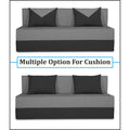 Adorn India Easy Boom 3 Seater Sofa Cum Bed 5 X 6 (Grey & Black) (1 Year Warranty)