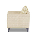Adorn India Straight line Plus Bricks 3 Seater Sofa (Beige) (3 Year Warranty)