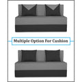 Adorn India Foam Easy Boom 2 Seater Sofa Cum Bed 4 X 6 (Grey & Black) (1 Year Warranty)
