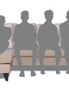 Adorn India Beetle L Shape 5 Seater Sofa Set Rhombus (Left Hand Side) (Beige)