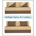 Adorn India Easy Desmond 3 Seater Sofa Cum Bed 5 X 6 (Brown & Beige) (1 Year Warranty)