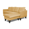 Adorn India Chandler Plain L Shape 5 Seater Sofa Set RHS (Beige) (3 Year Warranty)