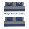 Adorn India Foam Easy Boom 3 Seater Sofa Cum Bed 5 X 6 (Blue & Grey) (1 Year Warranty)