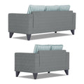 Straight Line Plus Stripes 3+2+1 6 Seater Sofa Set (Grey)