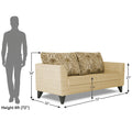 Adorn India Sheldon Crafty 3 Seater Sofa (Beige)