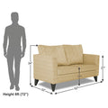 Adorn India Enzo Decent 2 Seater Sofa (Beige)
