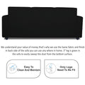 Adorn India Monteno Six Seater 3+2+1 Sofa Set (Black) (3 Year Warranty)