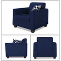 Adorn India Blazer 3-1-1 Five Seater Sofa Set (Blue, Wood)