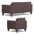 Adorn India Bladen Leatherette 3+1+1 5 Seater Sofa Set (Brown)