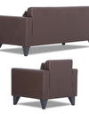 Adorn India Bladen Leatherette 3+1+1 5 Seater Sofa Set (Brown)