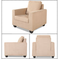 Wood Russell 3-1-1 5 Seater Sofa Set (Beige)