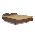 Adorn India Aspen 3 Seater Sofa Cum Bed (Brown and Beige) (3 Year Warranty)