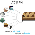Adorn India Denver L Shape 5 Seater Sofa Set RHS (Brown & Beige) (3 Year Warranty)