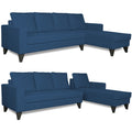 Adorn India Hallton Plain L Shape 6 Seater Sofa Set RHS (Blue) (3 Year Warranty)