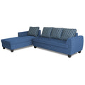 Raiden Bricks Premium L Shape 6 Seater Sofa Set with Center Table (Left Hand Side) (Blue)
