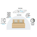 Adorn India Easy Alyn Plus Stripes 2 Seater Sofa Cum Bed (4X6) (Beige) (1 Year Warranty)
