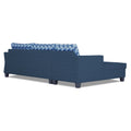 Adorn India Valencia Plus Bricks L Shape 6 Seater Sofa Set (Left Hand Side) (Blue)