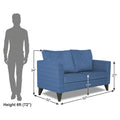 Adorn India Enzo Decent 2 Seater Sofa (Blue)