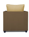 Adorn India Zink 1 Seater Sofa (Brown & Beige)