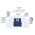 Adorn India Easy Alyn Plus Stripes 1 Seater Sofa Cum Bed (2.5x6) (Blue)(1 Year Warranty)