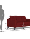 Adorn India Hallton Plain 3 Seater Sofa Set (Maroon)