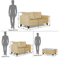 Enzo Decent 3+2 5 Seater Sofa Set with Centre Table (Beige)