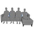 Adorn India Bladen L Shape 5 Seater Sofa Set Floral Print (Right Hand Side) (Grey)