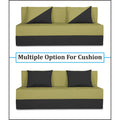 Adorn India Easy Desmond 4 Seater Sofa Cum Bed 6 x 6 (Green & Black) (1 Year Warranty)