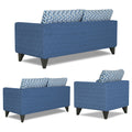 Tornado Bricks 3+2+1 6 Seater Sofa Set with Centre Table (Blue)